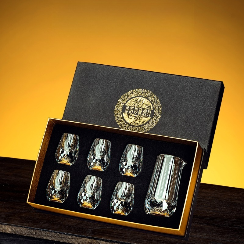 Wine Glass Set Crystal - Набор чашек Baijiu с кристаллами и